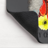 Funny Crazy Chicken Lady Word Art Mousepad (Ecke)