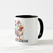 Funny Crazy Chicken Tasse (VorderseiteRechts)