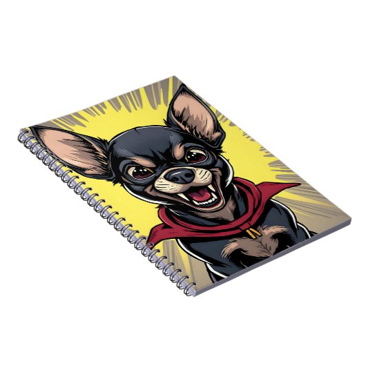 Funny Crazy Chihuahua Notizblock (Rechte Seite)