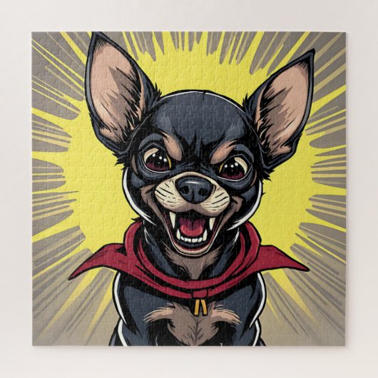 Funny Crazy Chihuahua Puzzle (Vertikal)