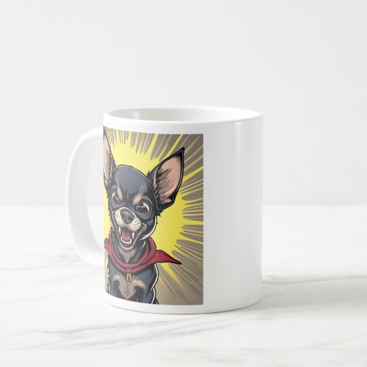 Funny Crazy Chihuahua Zitat Kaffeetasse (Vorderseite Links)