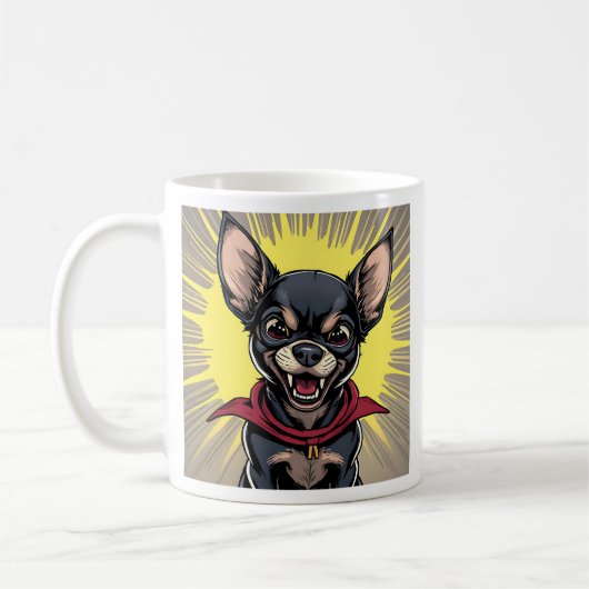 Funny Crazy Chihuahua Zitat Kaffeetasse (Links)