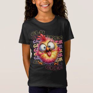 Funny Crazy Clucker Chicken - farbenfroher Cartoon T-Shirt
