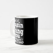 Funny Crazy Cousin Crew Family Matching Group Blac Kaffeetasse (Vorderseite Links)
