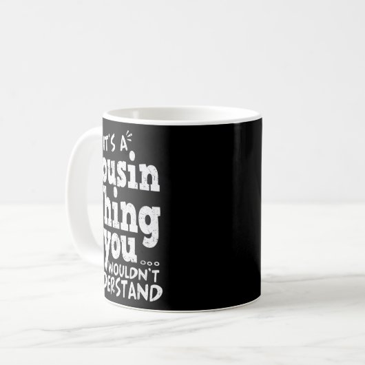 Funny Crazy Cousin Crew Family Matching Group Blac Kaffeetasse (Vorderseite Links)