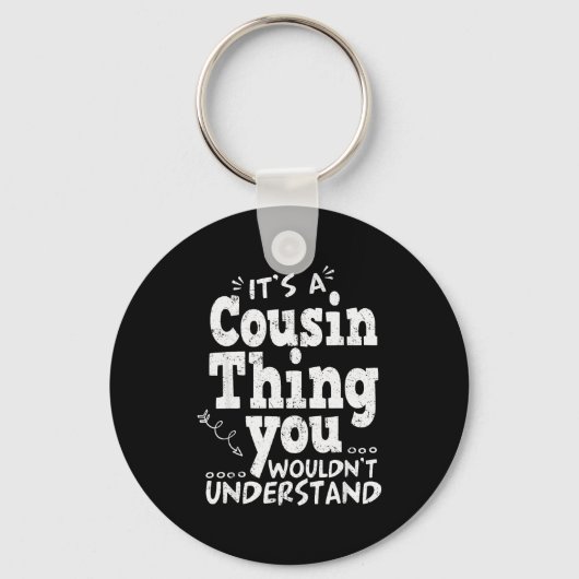 Funny Crazy Cousin Crew Family Matching Group Blac Schlüsselanhänger (Vorderseite)