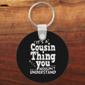 Funny Crazy Cousin Crew Family Matching Group Blac Schlüsselanhänger (Vorderseite)