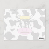 Funny Crazy Cow Bull on Dairy Cow Print Pattern Postkarte (Rückseite)