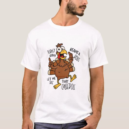 Funny Crazy Erntedank Türkei T-Shirt (Vorderseite)
