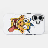 Funny Crazy Face Cartoon iPhone Case - Farbenfrohe 16 Hülle (Rückseite (Horizontal))