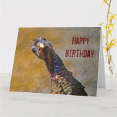 Funny Crazy farbenfroh Türkei Gesicht Kopf Tilt Karte (Gelbe Blume)