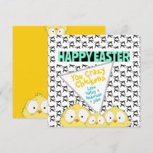 Funny Crazy Fun Happy Osterfeier Crazy Hühner |