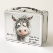 Funny Crazy Hair Wide Mit Augen Horse Lunch Box (Vorderseite)