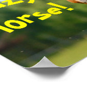 Funny Crazy Horsy Animal Poster (Ecke)