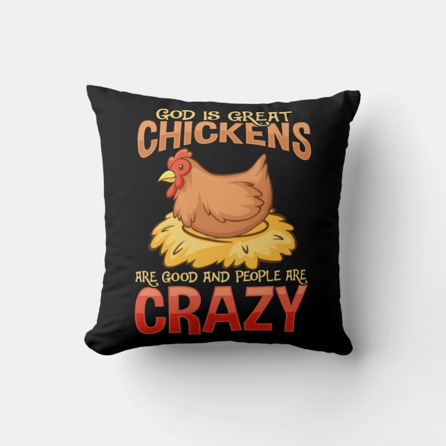 Funny Crazy Hühnchen Lover Geschenk Hen Spaß Kissen (Vorderseite)