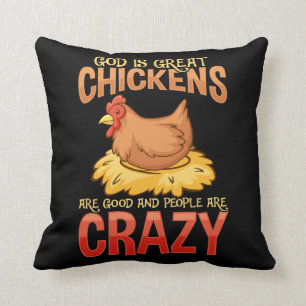 Funny Crazy Hühnchen Lover Geschenk Hen Spaß Kissen