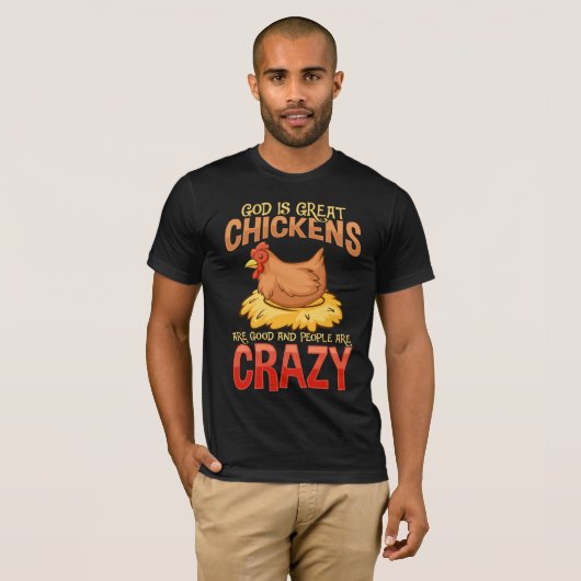Funny Crazy Hühnchen Lover Geschenk Hen Spaß T-Shirt (Vorne ganz)
