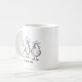 Funny Crazy Hühner Linie Personalisierter T - Shir Kaffeetasse (Vorderseite Links)