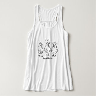 Funny Crazy Hühner Linie Personalisierter T - Shir Tank Top