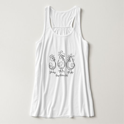 Funny Crazy Hühner Linie Personalisierter T - Shir Tank Top (Design Vorderseite)