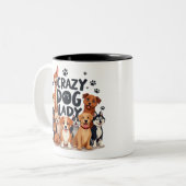 Funny Crazy Hund Tasse Kaffeeliebhaber Geschenktop (Vorderseite Links)