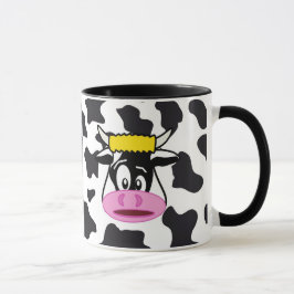 Funny Crazy Kuh Bull auf Milchkuh Print Muster Tasse