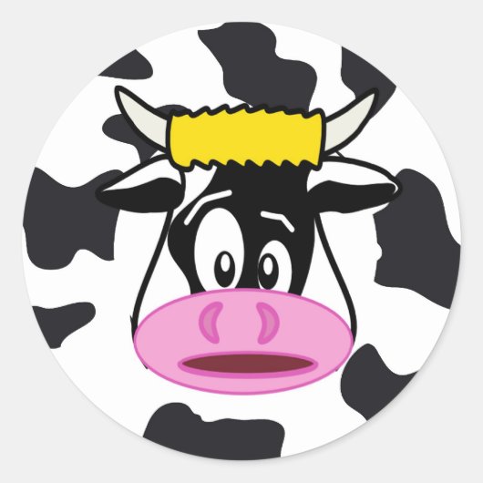 Funny Crazy Milchkuh Farm Sticker (Vorderseite)