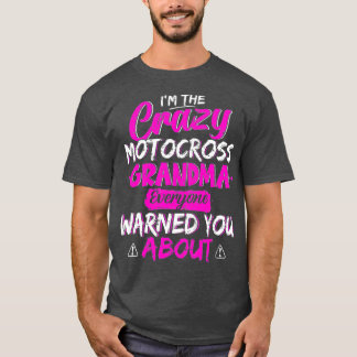 Funny Crazy Motocross Oma Happy Mütter Day T-Shirt