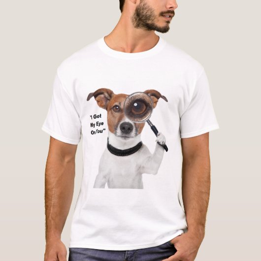 Funny Crazy Niedlich Hund T-Shirt (Vorderseite)