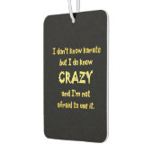 Funny Crazy oder Karate Joke Autolufterfrischer (Links)
