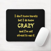 Funny Crazy oder Karate Joke Mousepad (Mit Mouse)