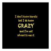 Funny Crazy oder Karate Joke Poster (Vorderseite)