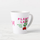 Funny CRAZY PFLANZE LADY Monogram Milchtasse (Rechte Ecke)