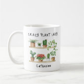 Funny Crazy Pflanze Lady Personalisiert Kaffeetasse (Links)