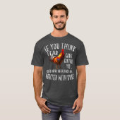 Funny Crazy Rooster Chicken Farm T-Shirt (Vorne ganz)