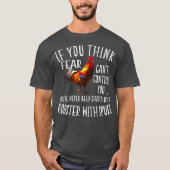Funny Crazy Rooster Chicken Farm T-Shirt (Vorderseite)