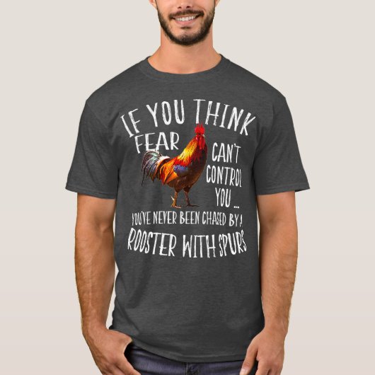 Funny Crazy Rooster Chicken Farm T-Shirt (Vorderseite)