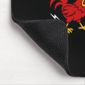 Funny Crazy Rooster F-CAW-F Meme Mousepad (Ecke)
