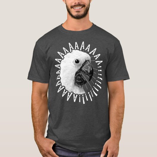 Funny Crazy schreiend Cockatoo Shirt Parrot Bird (Vorderseite)