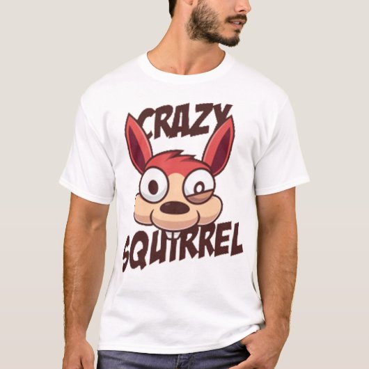 Funny crazy squirrel T-Shirt (Vorderseite)