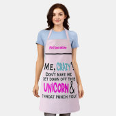 Funny Crazy Unicorn Zitat Spaß Frauen Kochen Schürze (Getragen)
