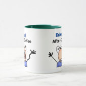 Funny Crazy vor & nach dem Kaffee Tasse (Zentrum)