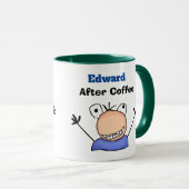 Funny Crazy vor & nach dem Kaffee Tasse (VorderseiteRechts)