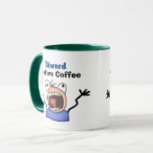 Funny Crazy vor & nach dem Kaffee Tasse (Vorderseite Links)