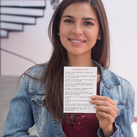 Funny Crazy Wacky Pranks Ideen, Spaß aufzulisten Karte