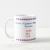 Funny Create Sollte ___ Präsident Election Joke Kaffeetasse (Links)