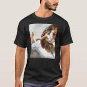 Funny Creation of Cat Meme, by Michelangelo T-Shirt (Vorderseite)