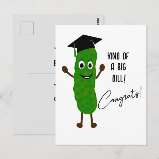 Funny Creative Abschluss Pun Dill Abschluss Karte (Vorne/Hinten)