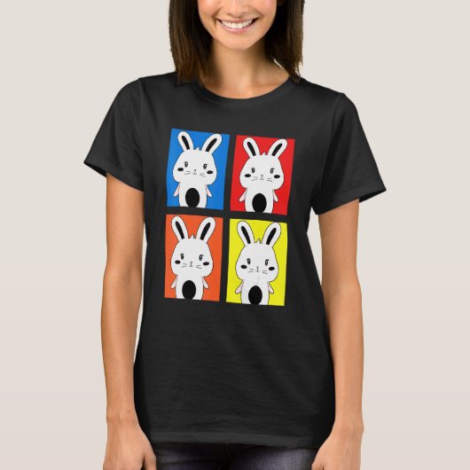Funny Creative Bunny Rabbit T-Shirt (Vorderseite)