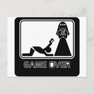 Funny Credit Card Game Over Postkarte